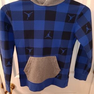 Air Jordan Jumpman Pullover Hoodie Youth Boys Size Medium Preowned Blue/Black